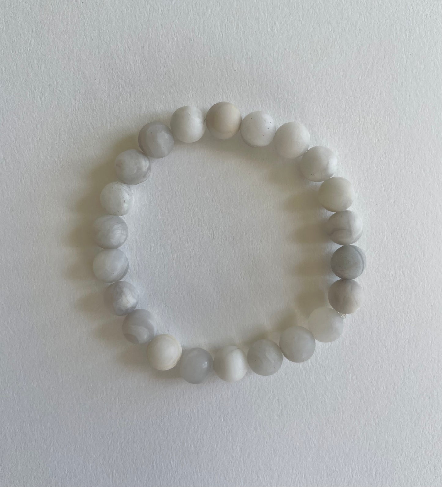 White Agate Stretch Bracelet