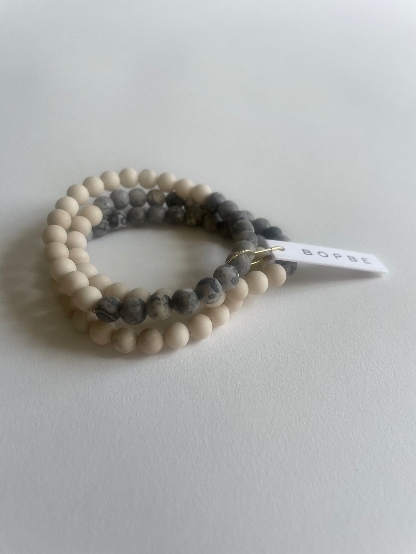Picasso Jasper + Riverstone Stretch Bracelet