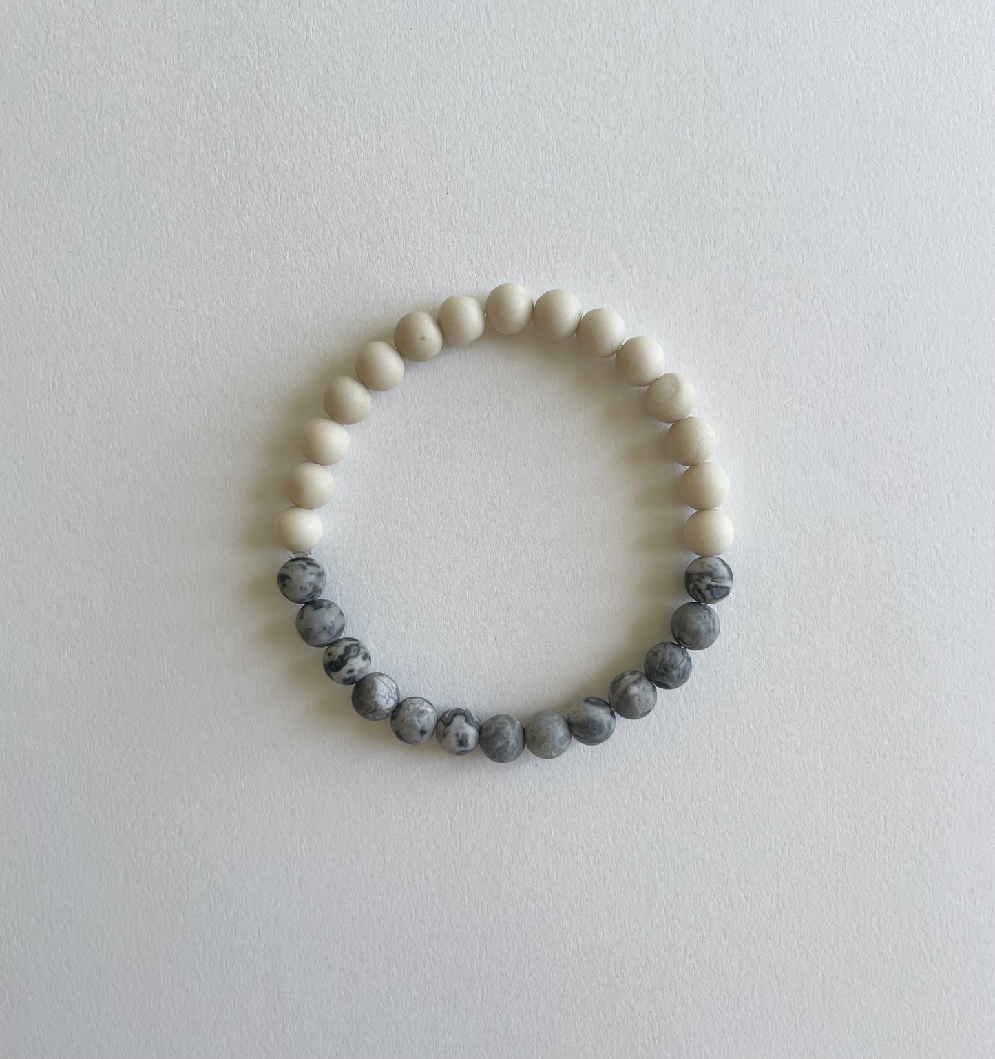 Picasso Jasper + Riverstone Stretch Bracelet
