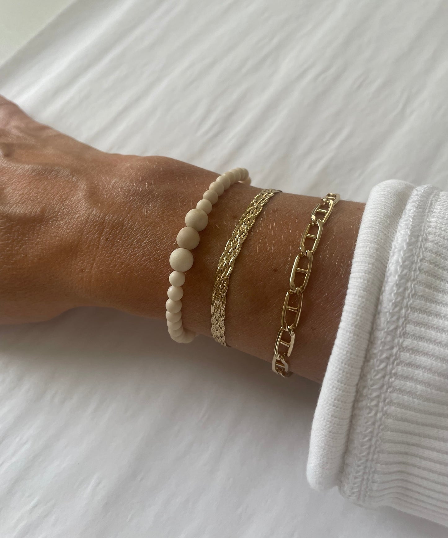 Riverstone Mixed Small Stone Stretch Bracelet