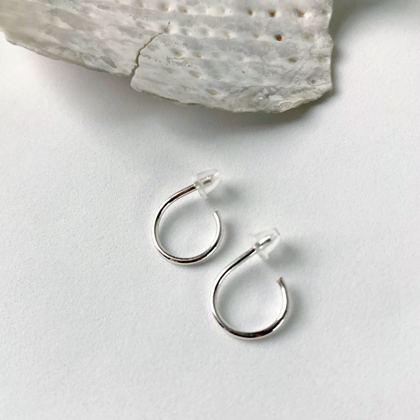 Mini Sterling Hoop Earring