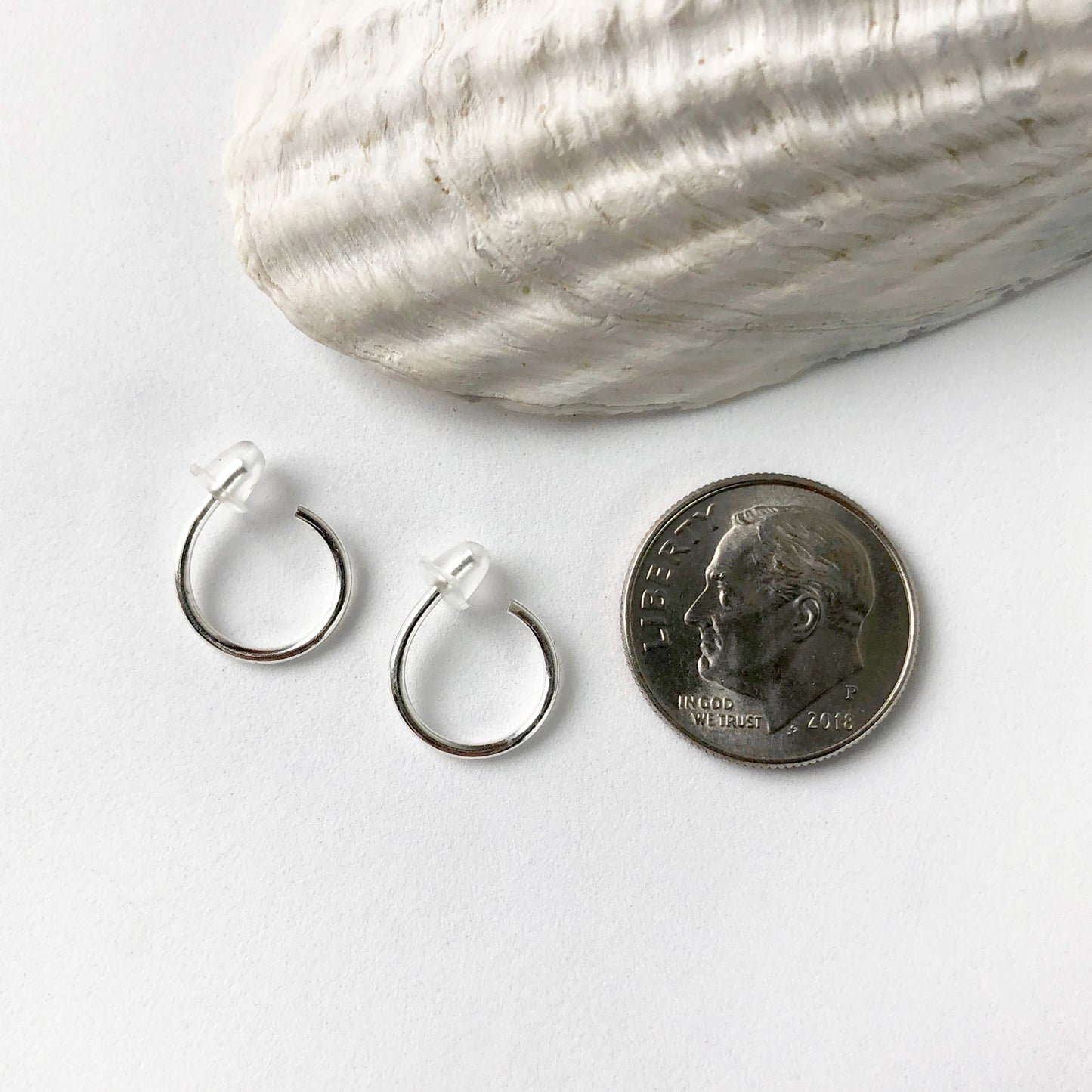 Mini Sterling Hoop Earring