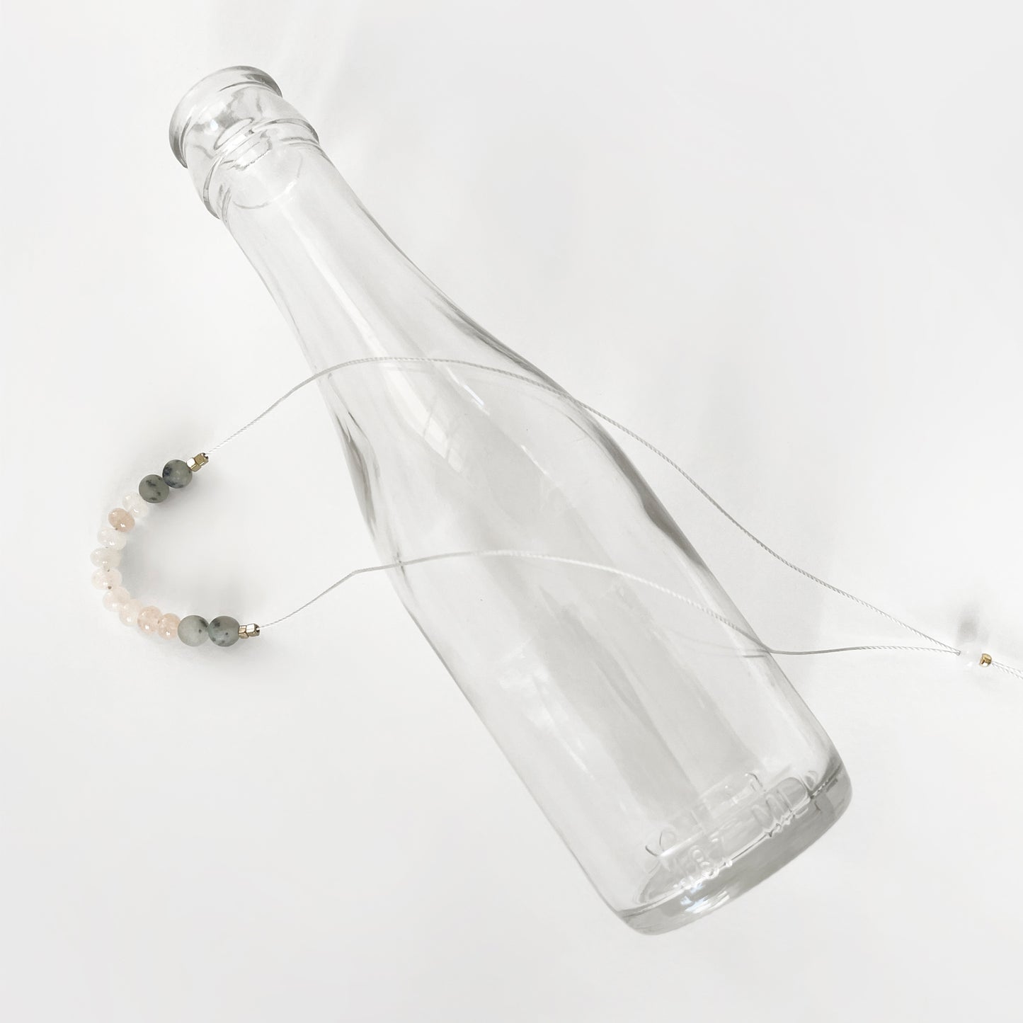 Pink Aventurine + Sesame Jasper Cord Necklace