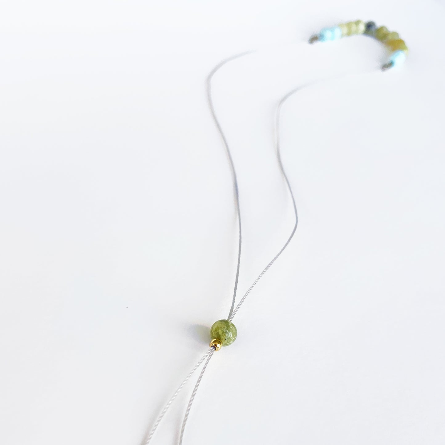Yellow Turquoise + Turquoise Howlite Cord Necklace