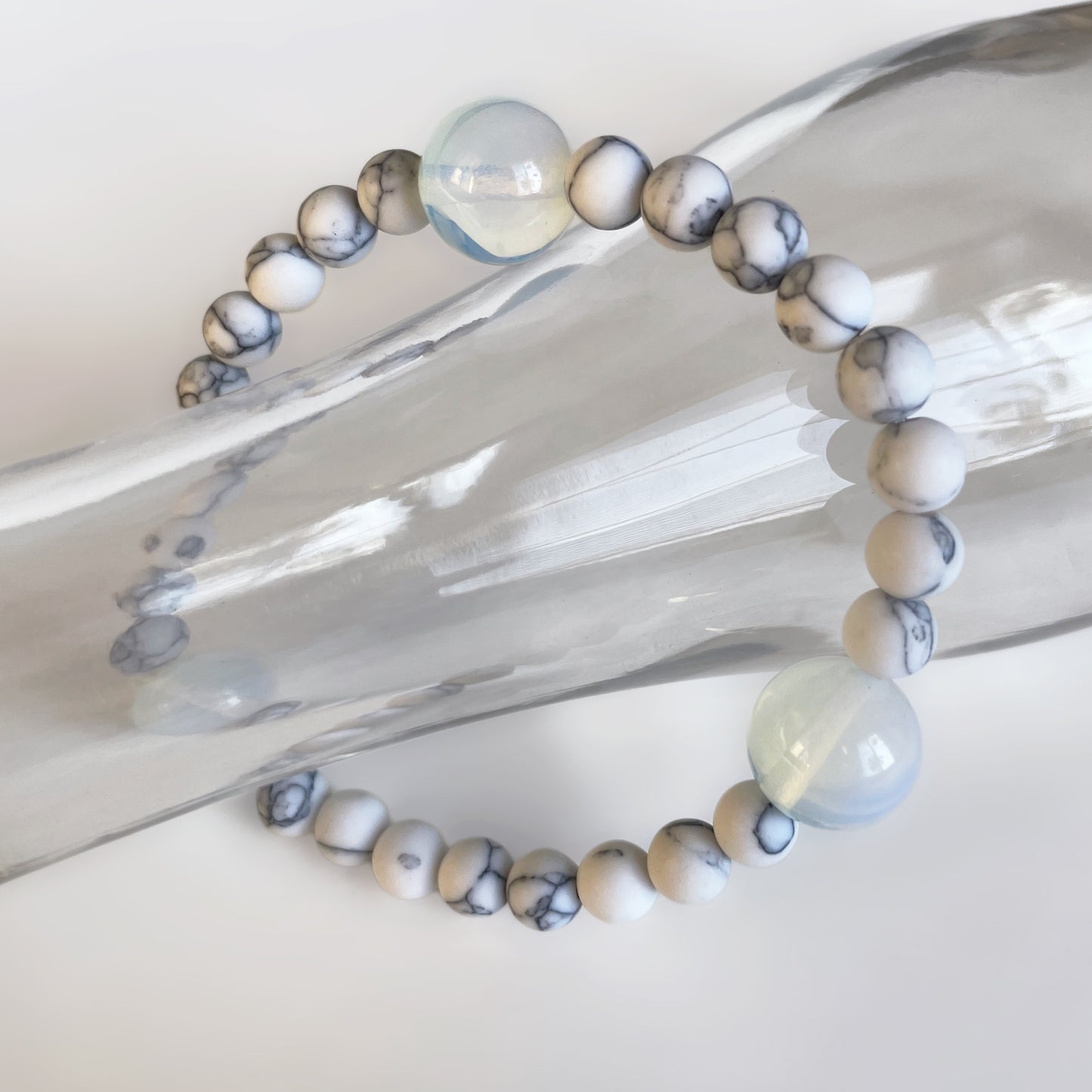Howlite + Opalite Bracelet