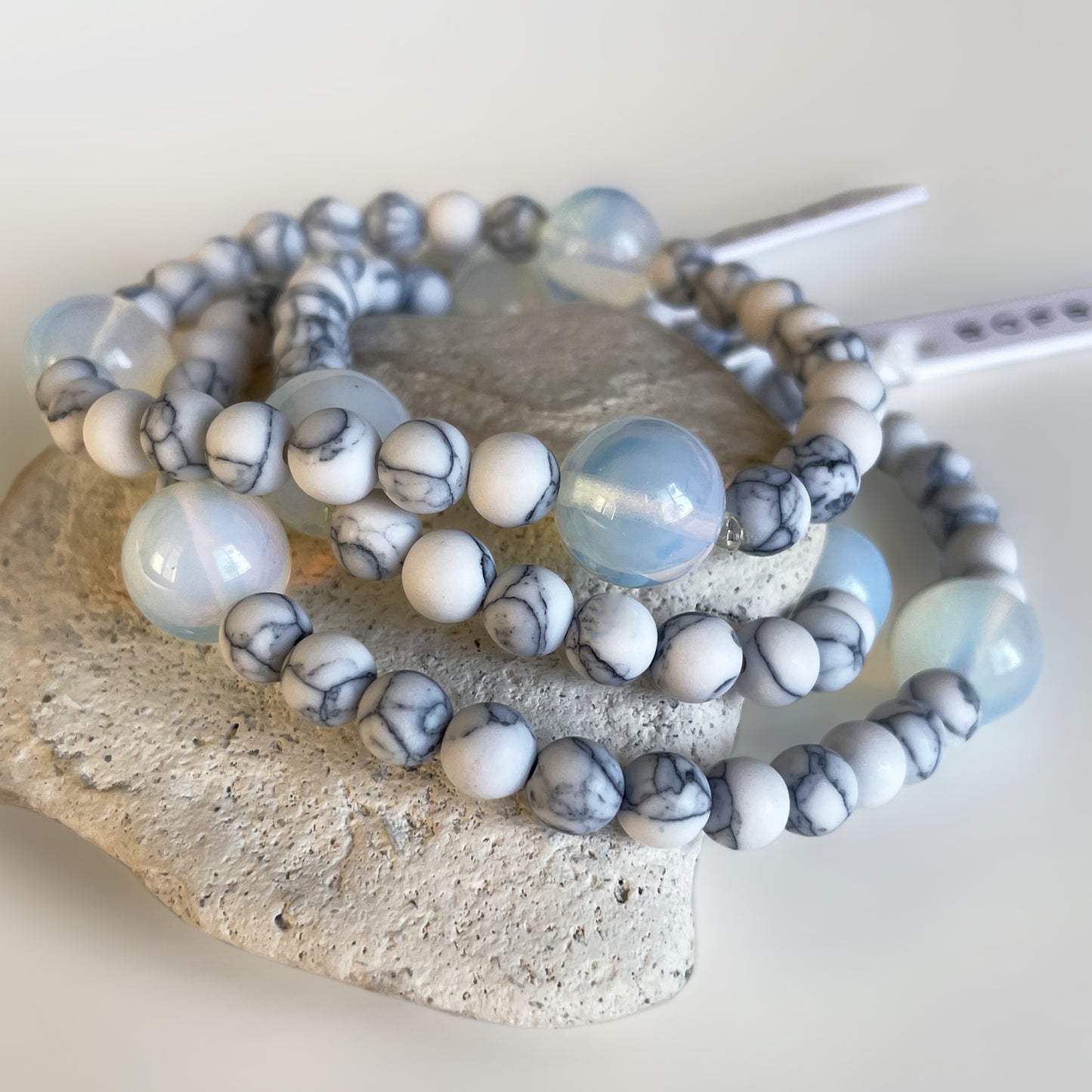 Howlite + Opalite Bracelet