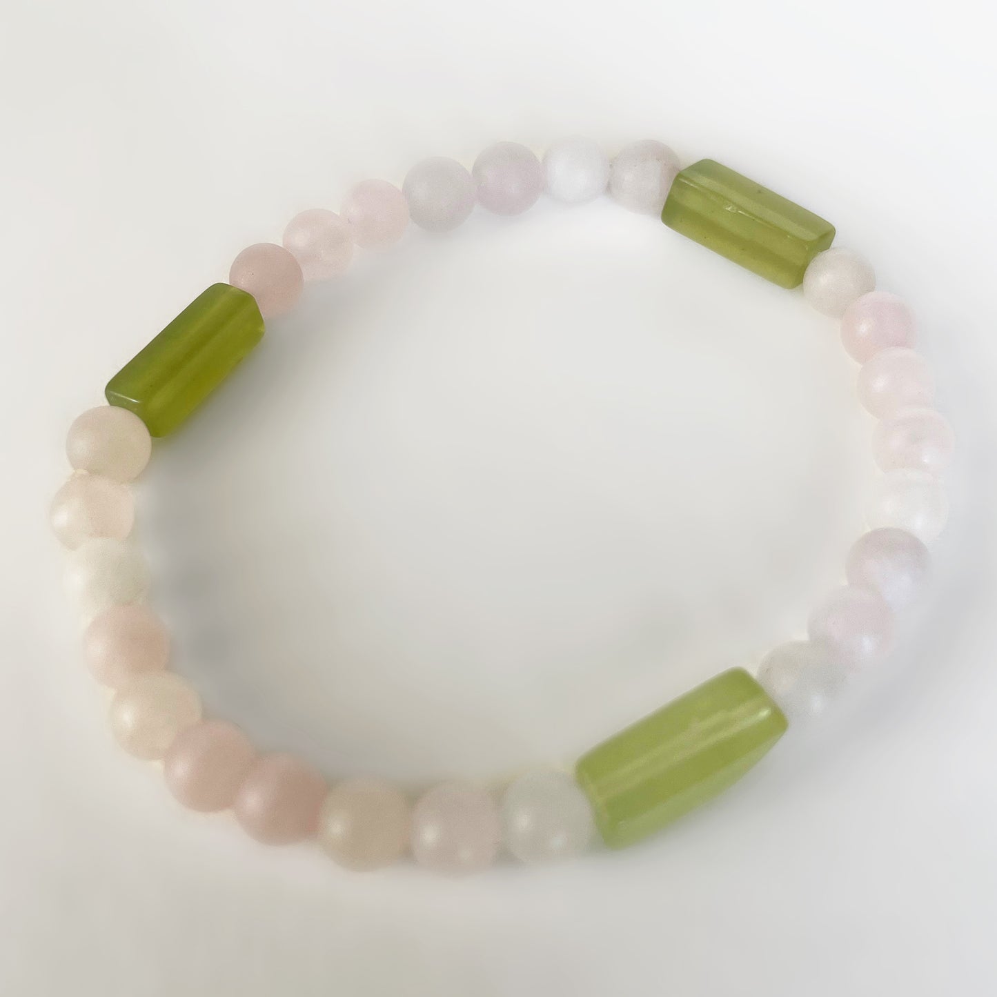 Rose Quartz + Peridot Bracelet