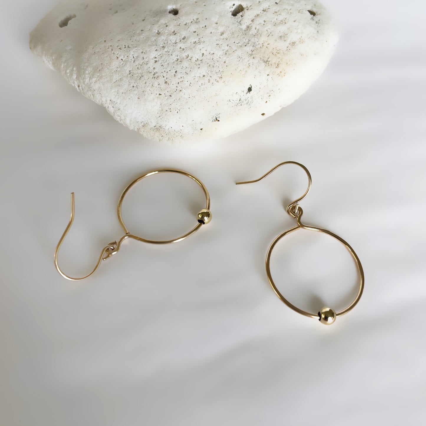 Single Gold Ball Earring