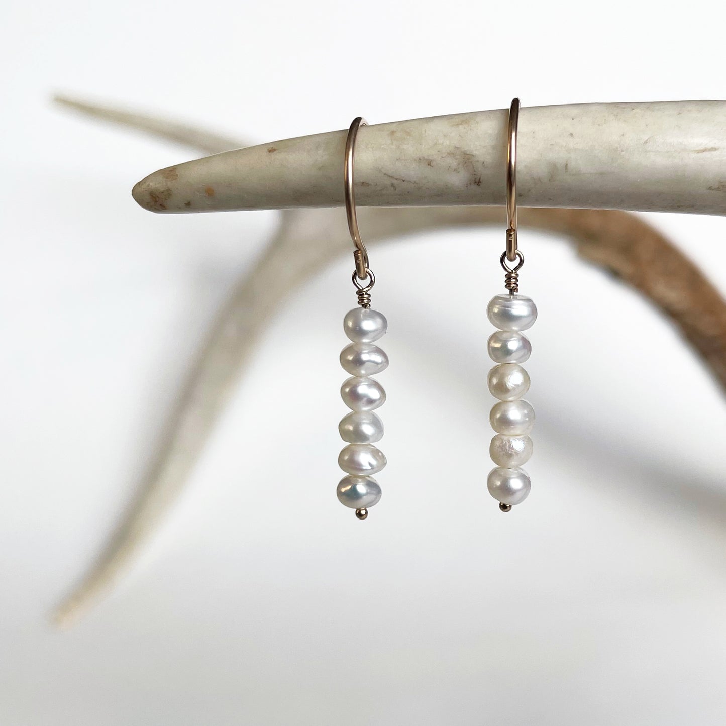 Freshwater Pearl Stack Drop Earring