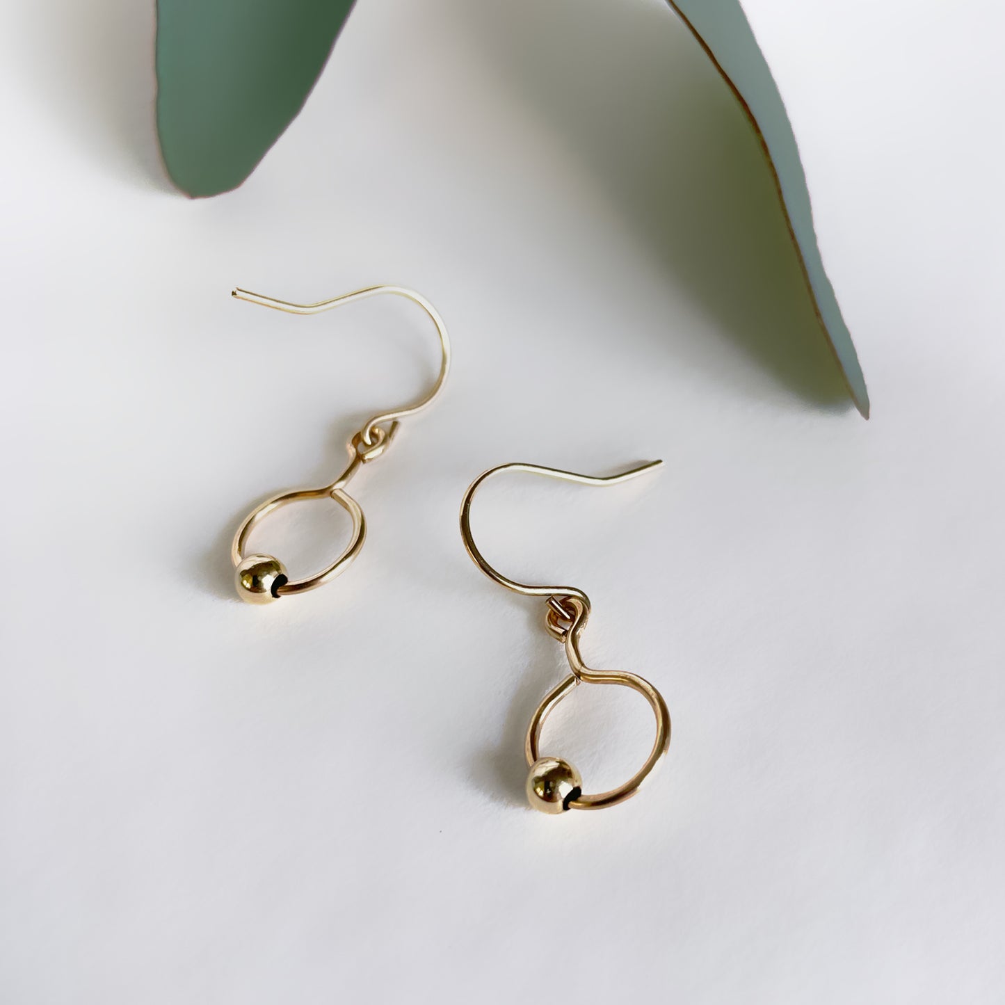 Single Gold Ball Earring