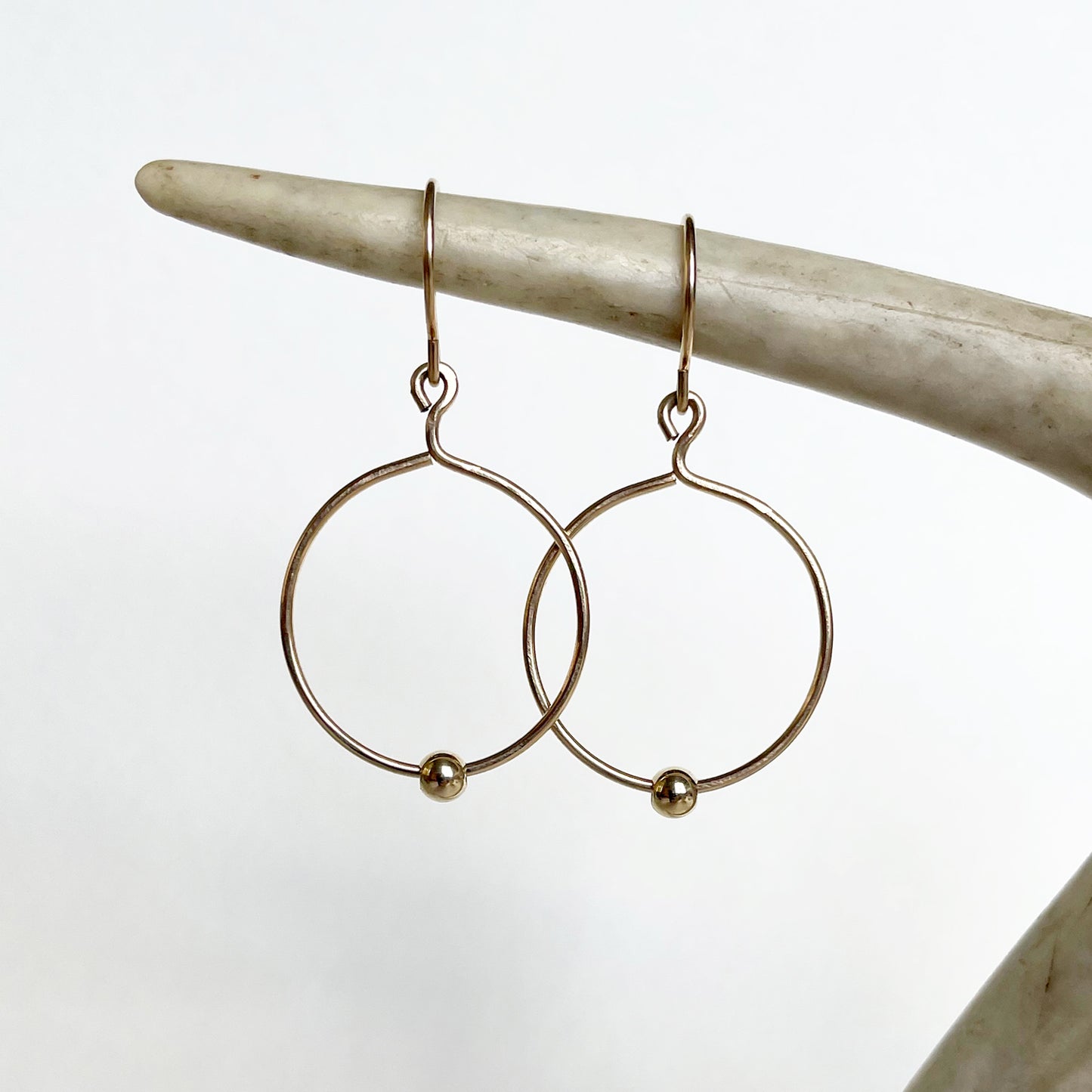 Single Gold Ball Earring