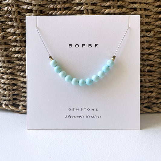 Turquoise Howlite Cord Necklace