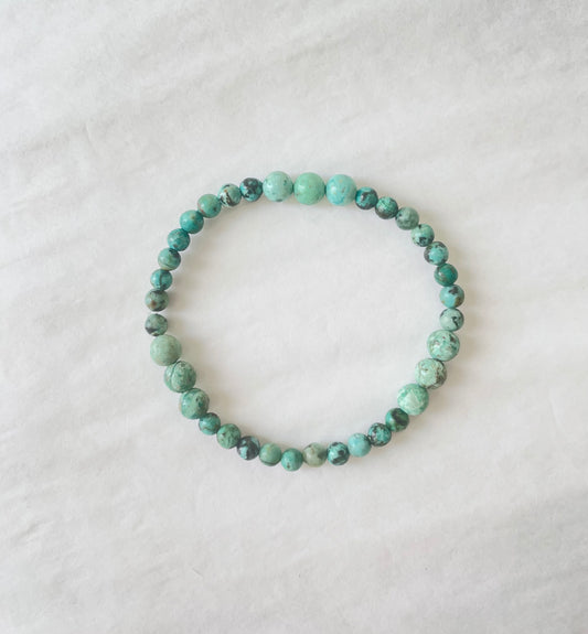 African + Peruvian Turquoise Stretch Bracelet