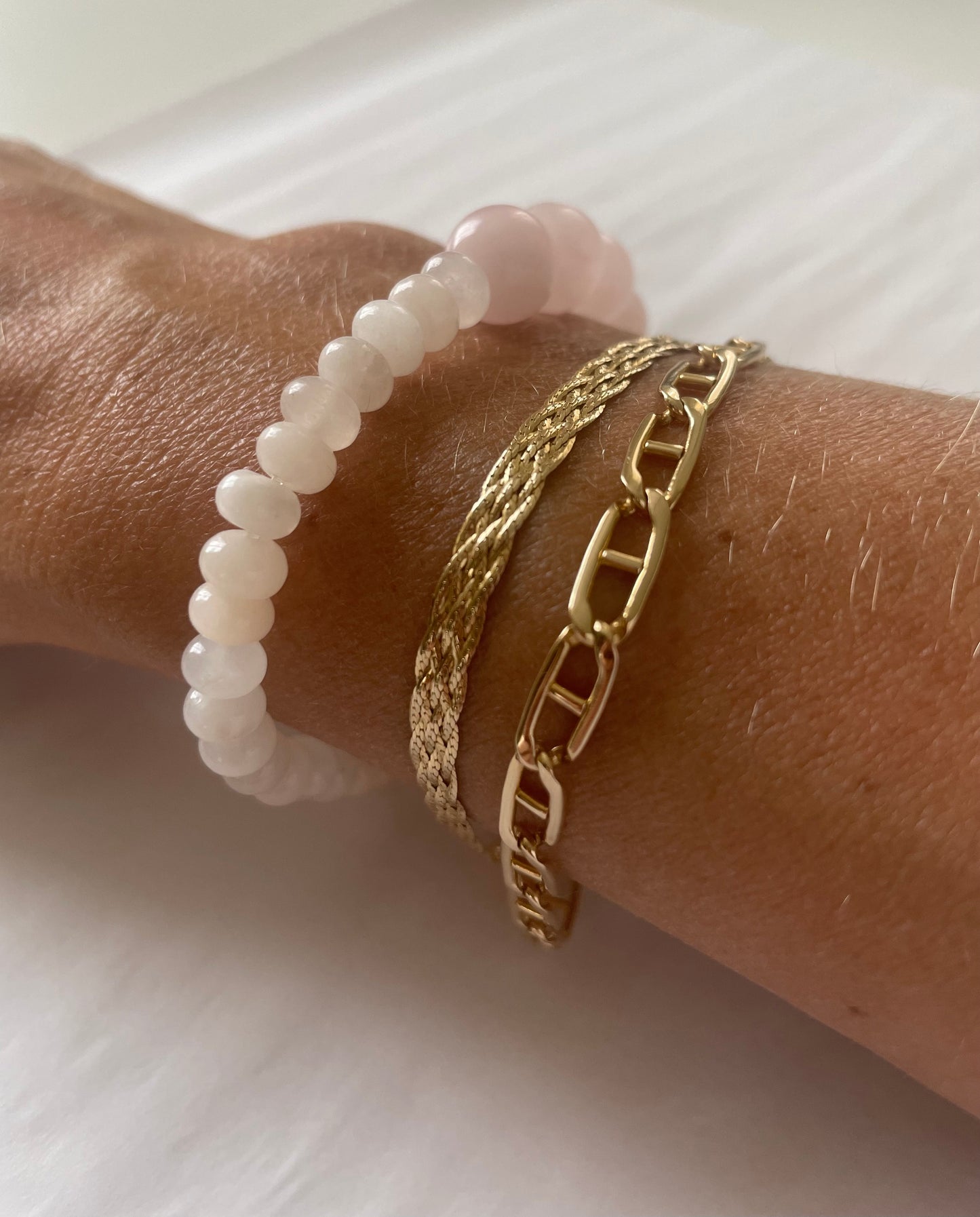 Rose Quartz + Pink Aventurine Bracelet