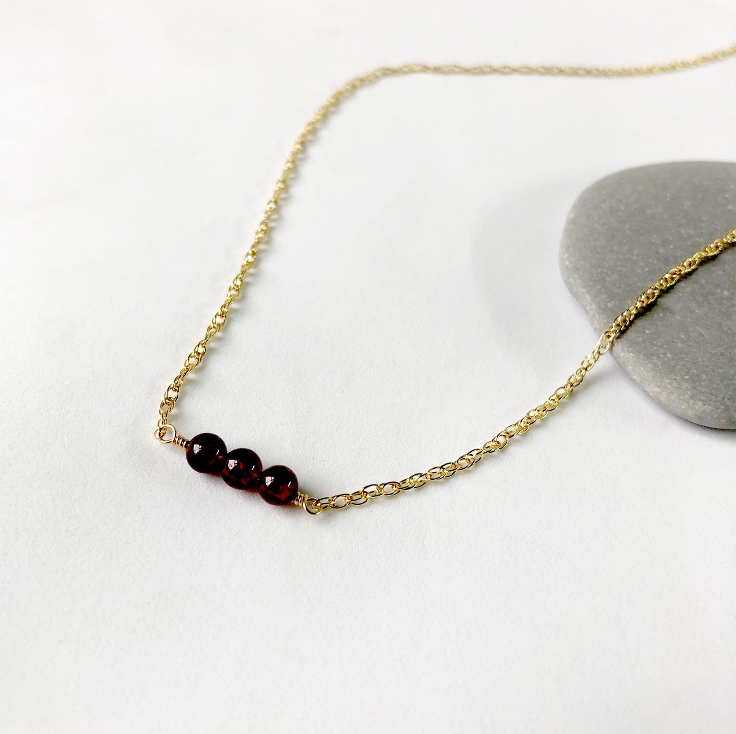 Garnet Three Necklace