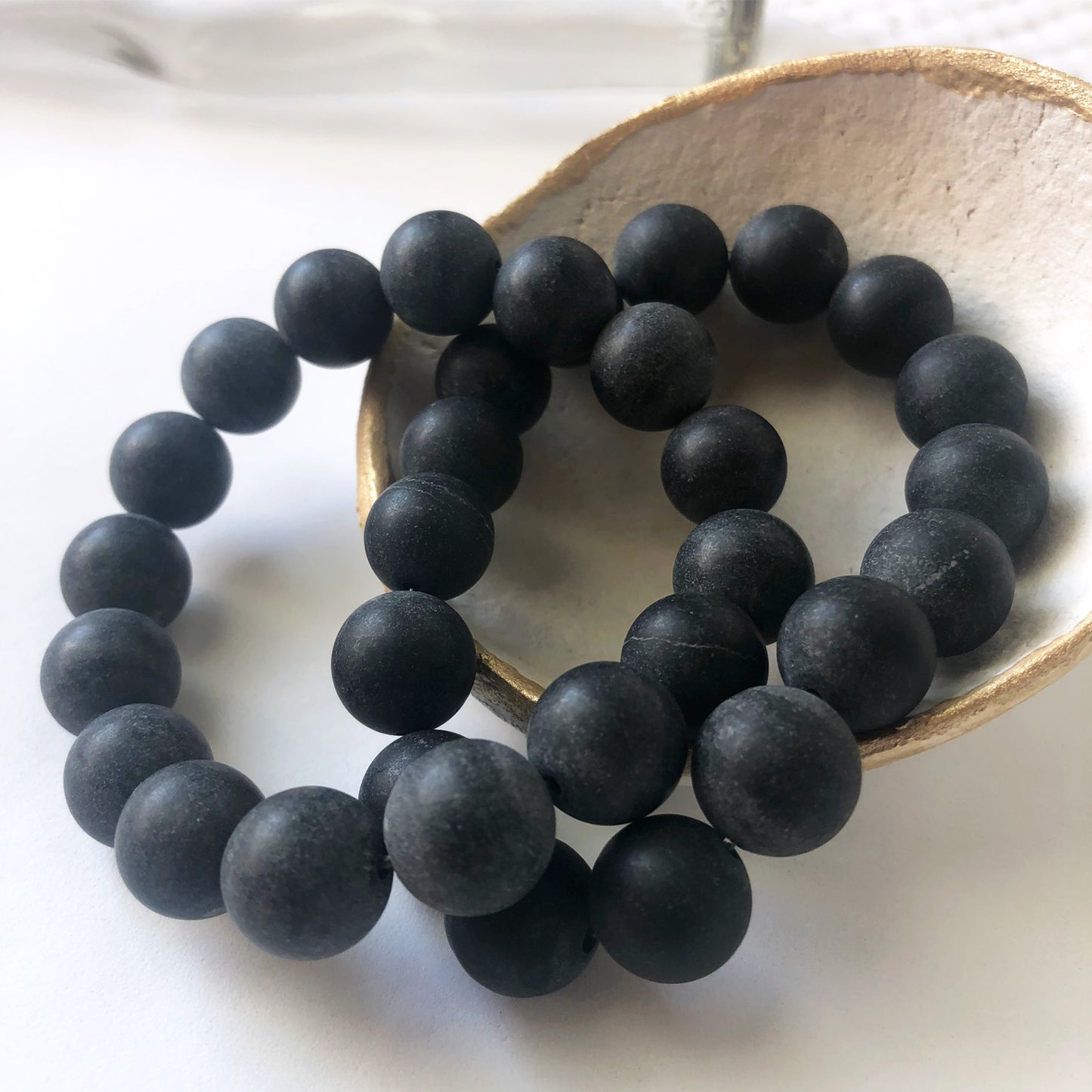 Blackstone Large Bead Bracelet