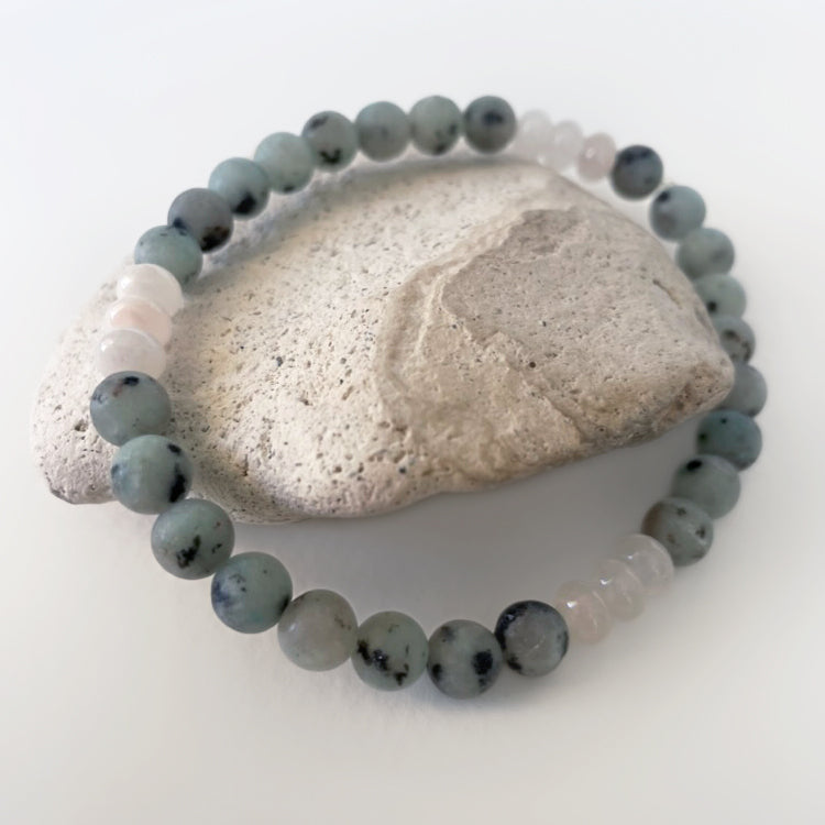 Sesame Jasper + Pink Aventurine Bracelet