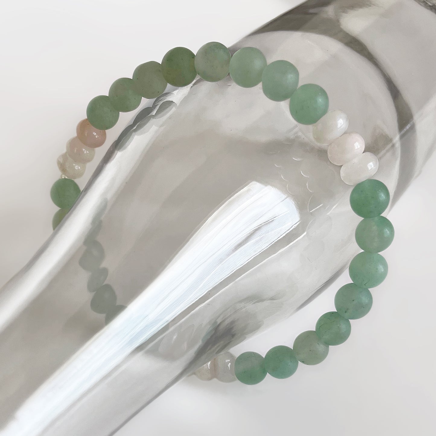 Green + Pink Aventurine Bracelet