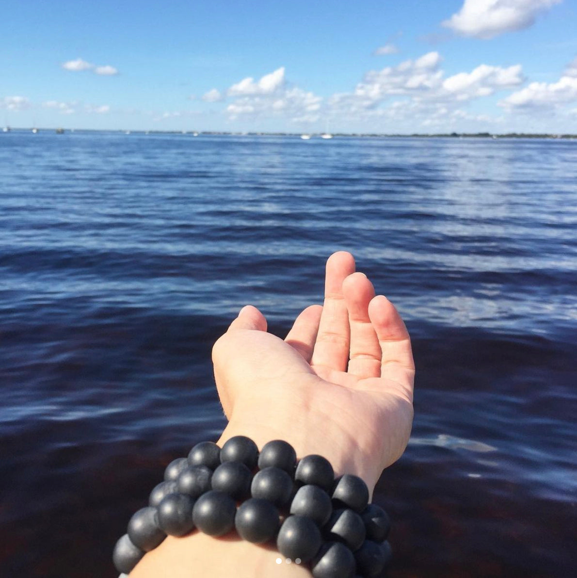 Blackstone Large Bead Bracelet